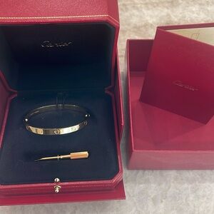 Authentic Cartier love bracelet size 18